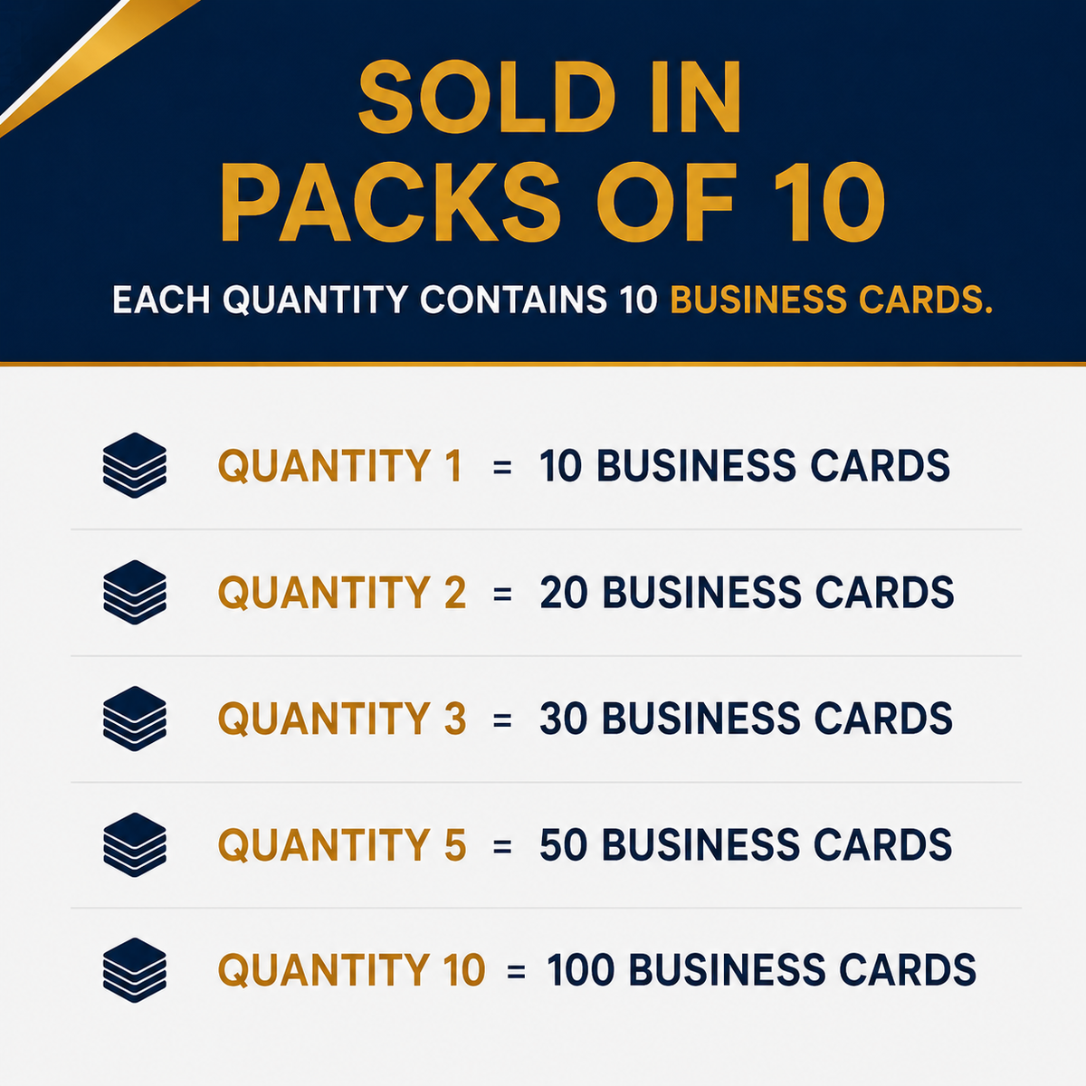 Classic Business Cards | Personalize Our Template | Pack of 10