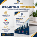 Custom Single Fold Brochures | A5 | Upload Your Own Design | Packs of 10