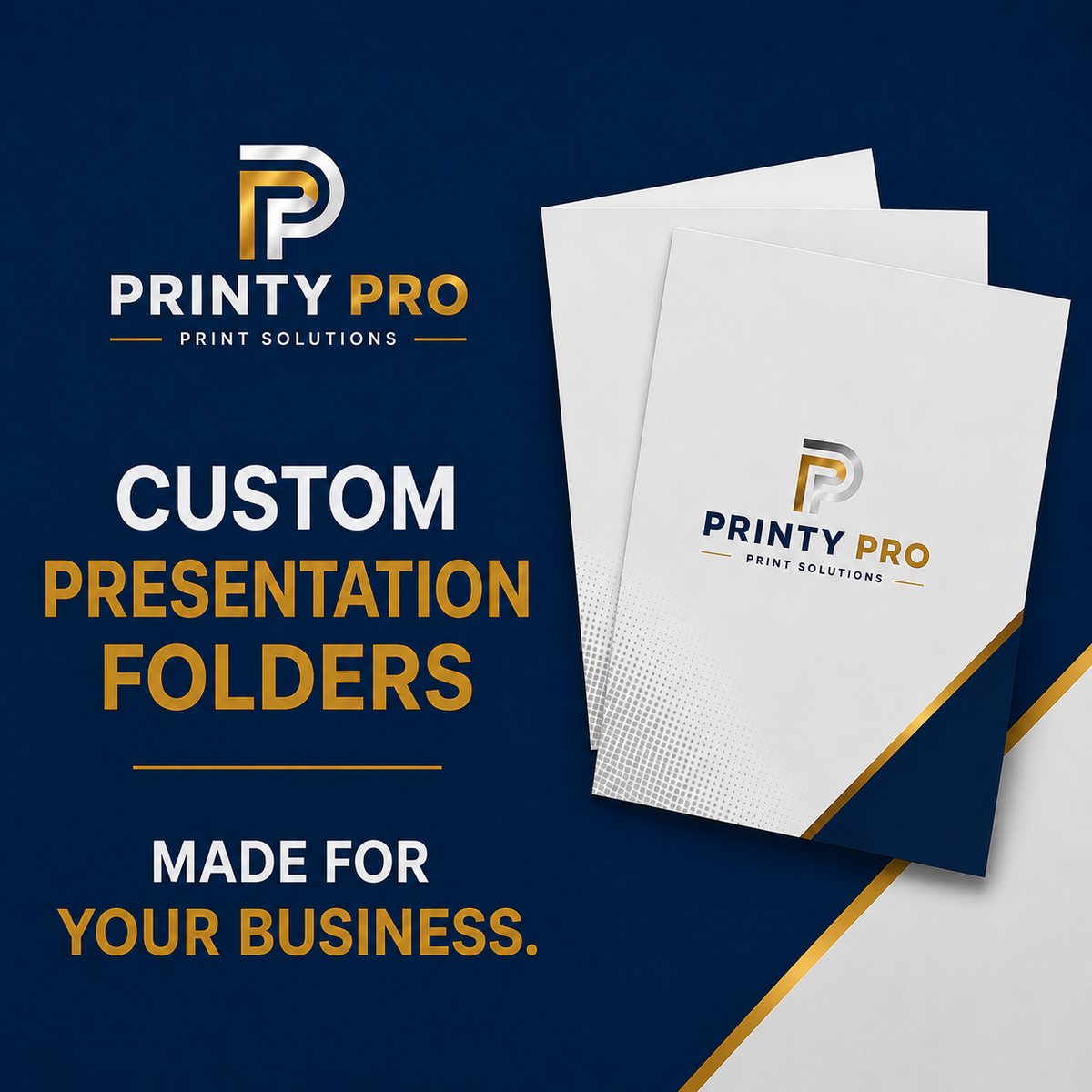 Custom Presentation Folders | Upload Your Own Design | Pack of 50