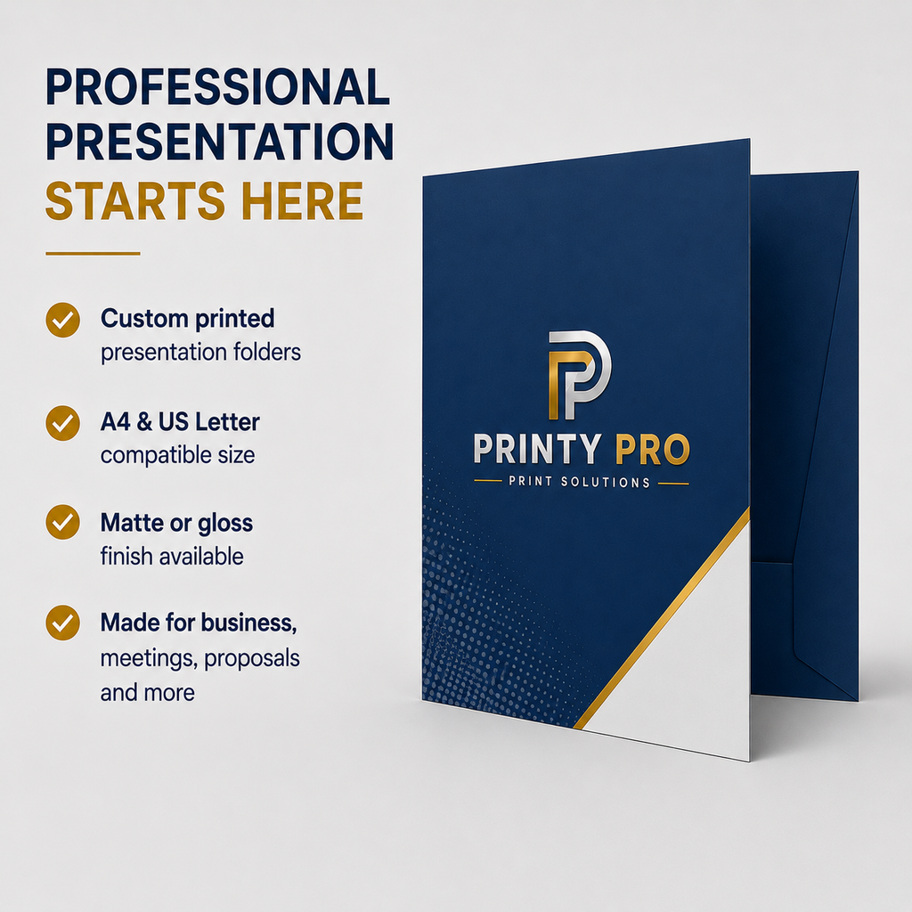 Custom Presentation Folders | Upload Your Own Design | Pack of 50