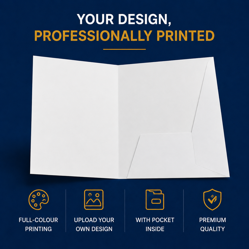 Custom Presentation Folders | Upload Your Own Design | Pack of 50