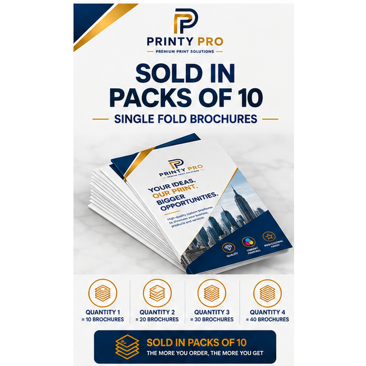 Custom Single Fold Brochures | A5 | Upload Your Own Design | Packs of 10
